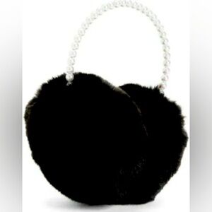 J. Crew Earmuffs with Beaded Pearl Headband Black